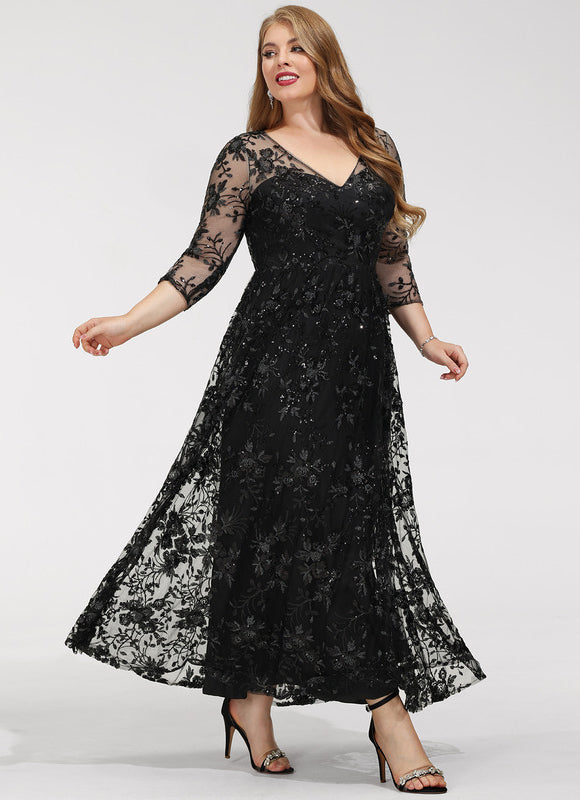 Robe Cocktail Noir Étoilé Chic - gallery 8