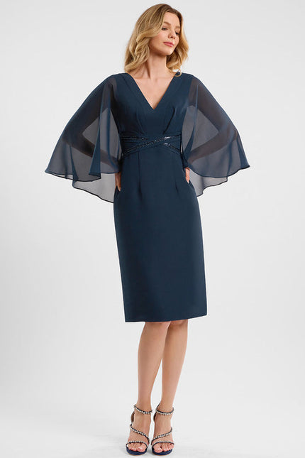 Robe Cocktail Vaporeuse Marine - gallery 2