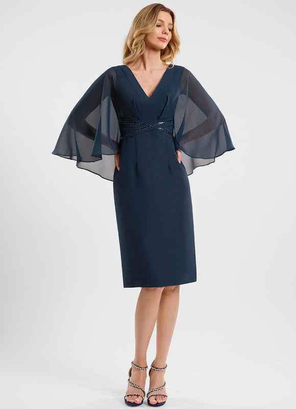 Robe Cocktail Vaporeuse Marine - gallery 2