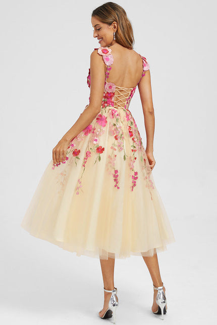 Robe Cocktail Éclat De Pétales - gallery 6