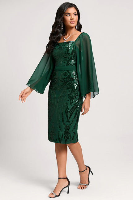 Robe Cocktail Éclat Émeraude Envoûtant - gallery 3