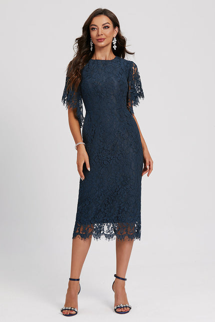 Robe Cocktail Nuit Marine Élégante - gallery 3
