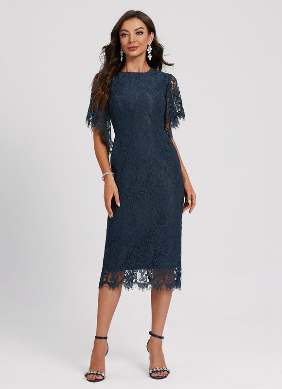Robe Cocktail Nuit Marine Élégante - gallery 3