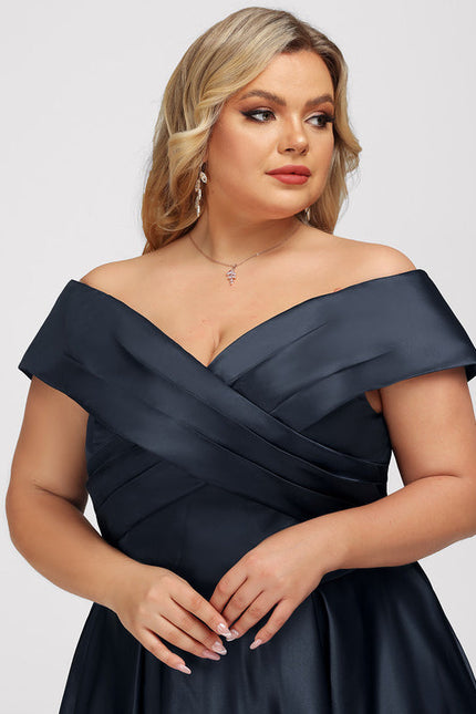 Robe Cocktail Satin Marine - gallery 7