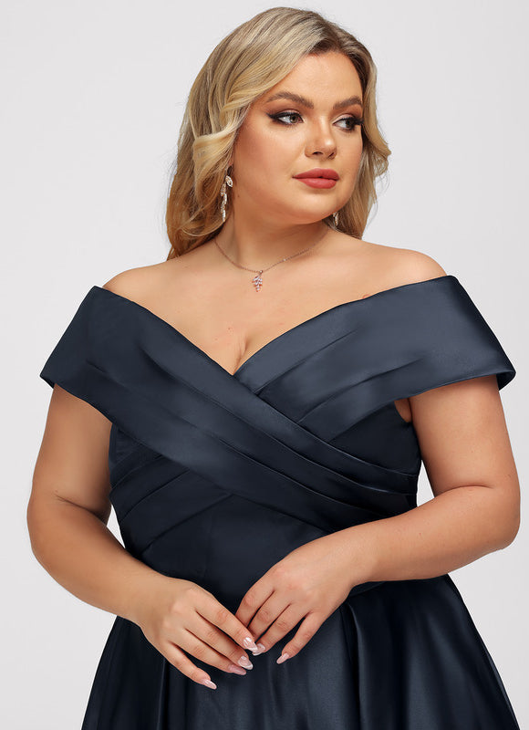 Robe Cocktail Satin Marine - gallery 7