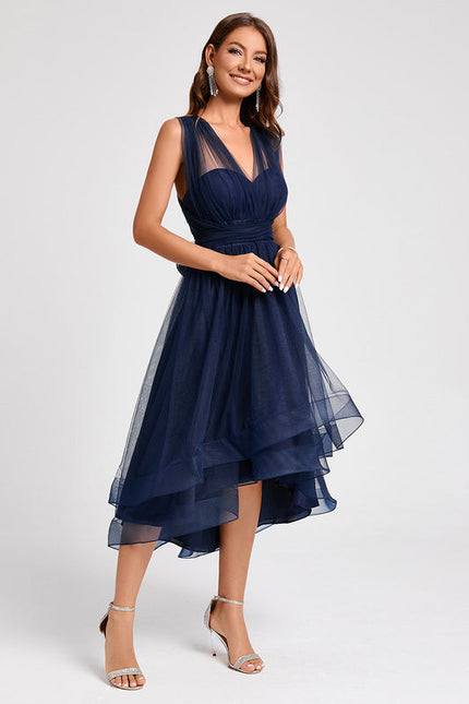 Robe Cocktail Tulle Asymétrique - gallery 3