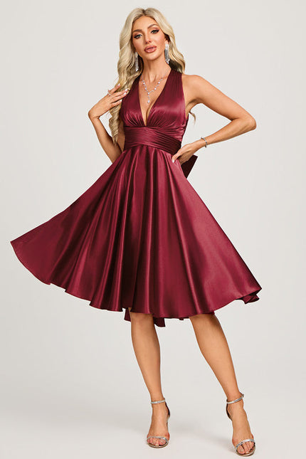 Robe Satin De Soie Cocktail - gallery 4