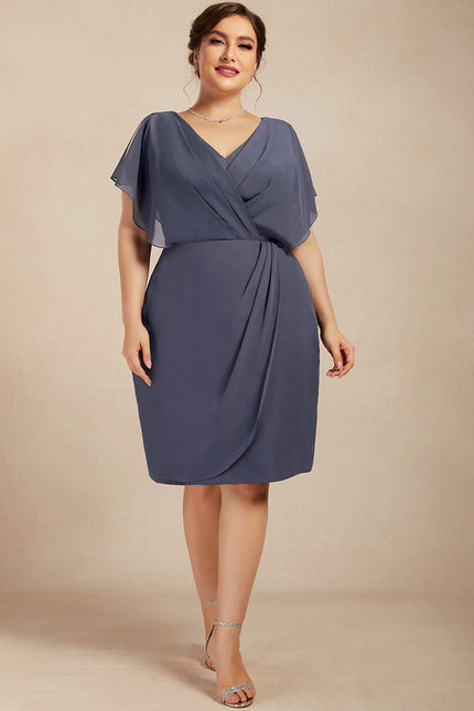 Robe Cocktail Drapée Rose - gallery 4