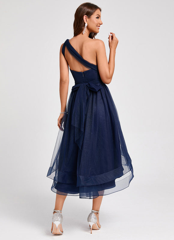 Robe Cocktail Tulle Asymétrique - gallery 8