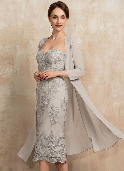 Robe Cocktail Élégante Argentée