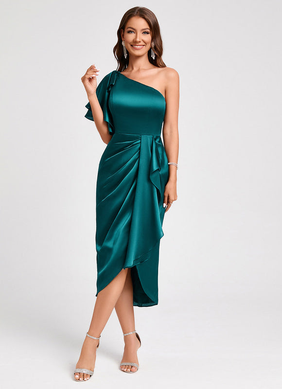 Robe Cocktail Satinée Couture - gallery 3
