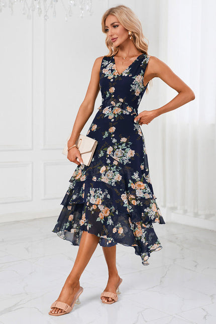 Robe De Cocktail Volants Superposés - gallery 5