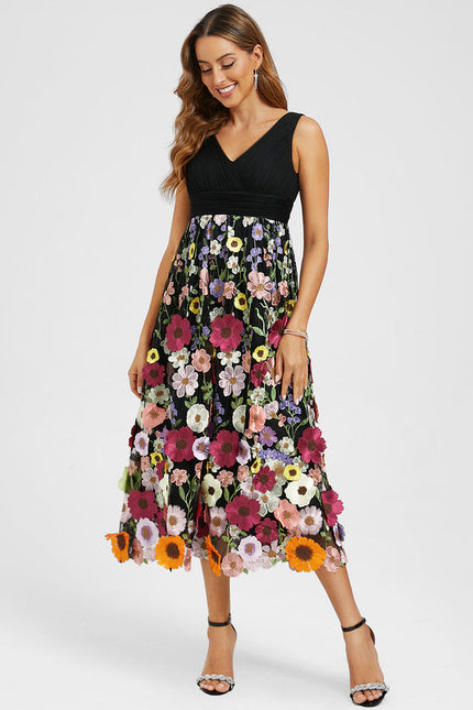 Robe Cocktail Fleur Éblouissante - gallery 2