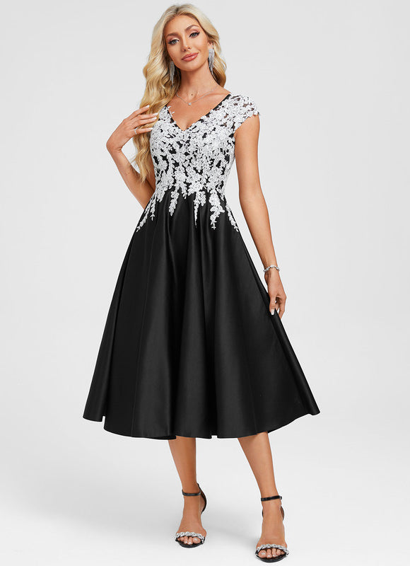 Robe Cocktail Longueur Mollet - gallery 1