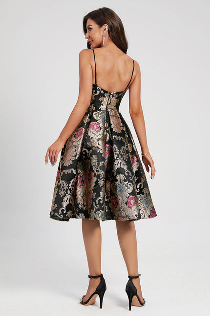 Robe Cocktail Fleurie Luxueuse - gallery 1