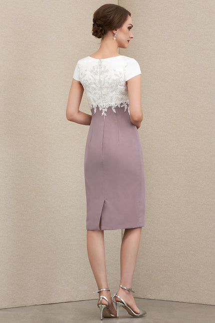 Robe Cocktail Satinée Orchidée - gallery 3