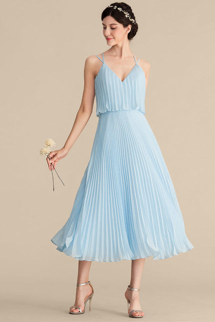 Robe Cocktail Flottante Saphir