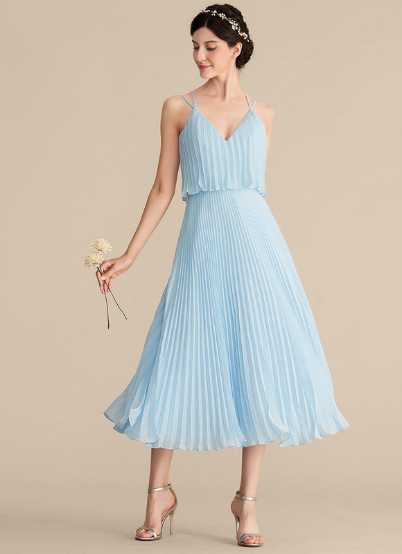 Robe Cocktail Flottante Saphir