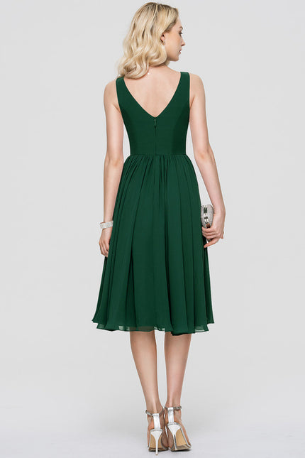 Robe Cocktail Mousseline Asymétrique - gallery 6