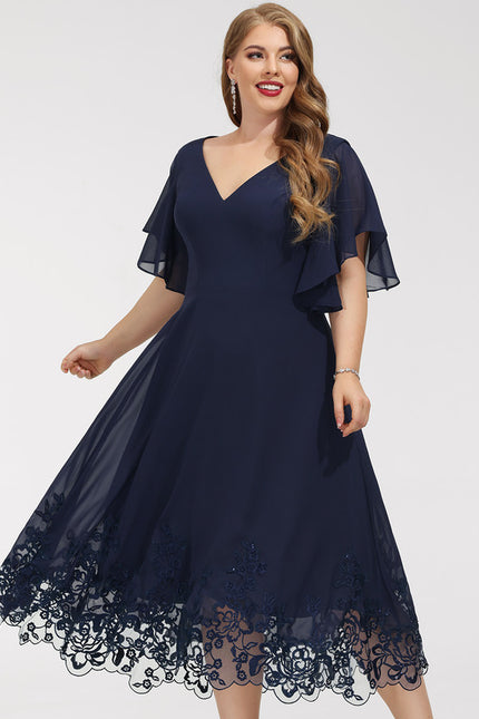 Robe Cocktail Mousseline Nocturne - gallery 7