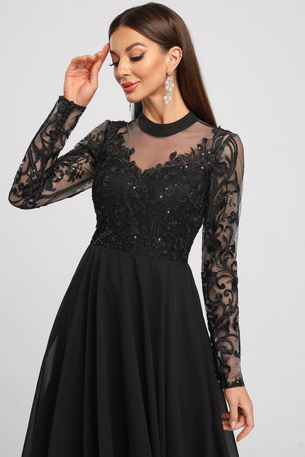 Robe Cocktail Aérienne Argentée - gallery 5