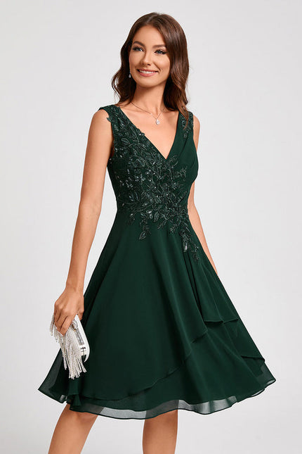 Robe Cocktail Émeraude Élancée - gallery 6