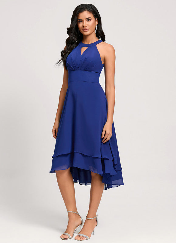Robe Cocktail Fluide Éclatante - gallery 2