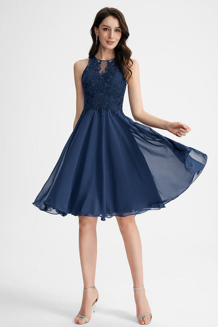 Robe Cocktail Nuit Marine Légère