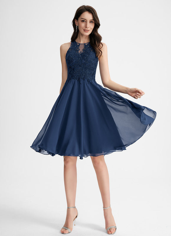 Robe Cocktail Nuit Marine Légère