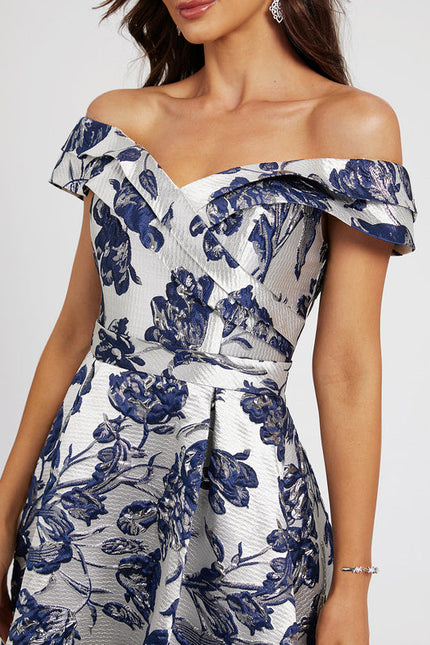 Robe Cocktail Fleur Satinée - gallery 4