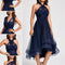 Robe Cocktail Tulle Asymétrique