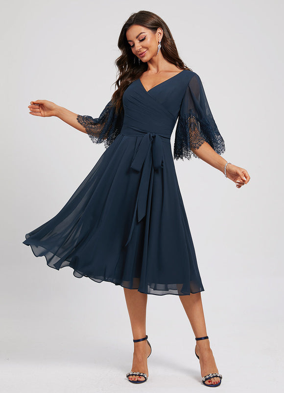 Robe Cocktail Tulle Pétale Chic