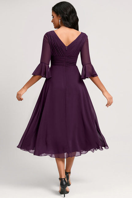 Robe De Cocktail Volants Superposés - gallery 1