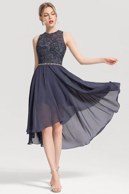 Robe Cocktail Éclat Vert Satiné - gallery 3