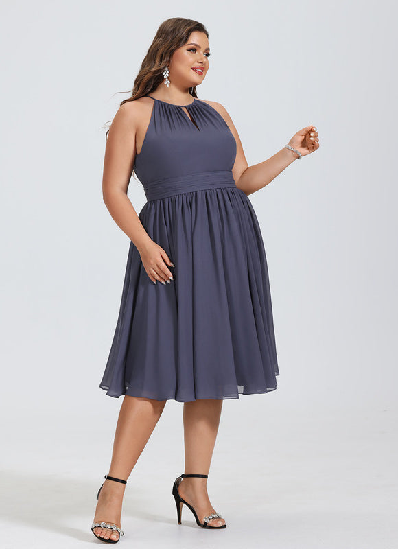 Robe Cocktail Gris Serein - gallery 5