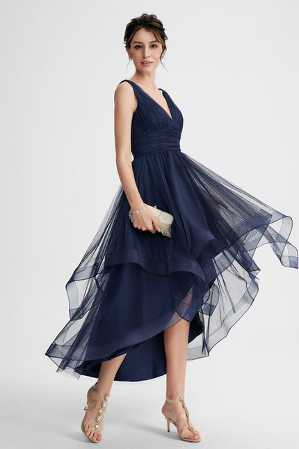 Robe Cocktail Nuit Tulle Flottant - gallery 1