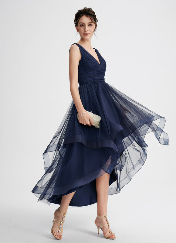 Robe Cocktail Nuit Tulle Flottant - gallery 1