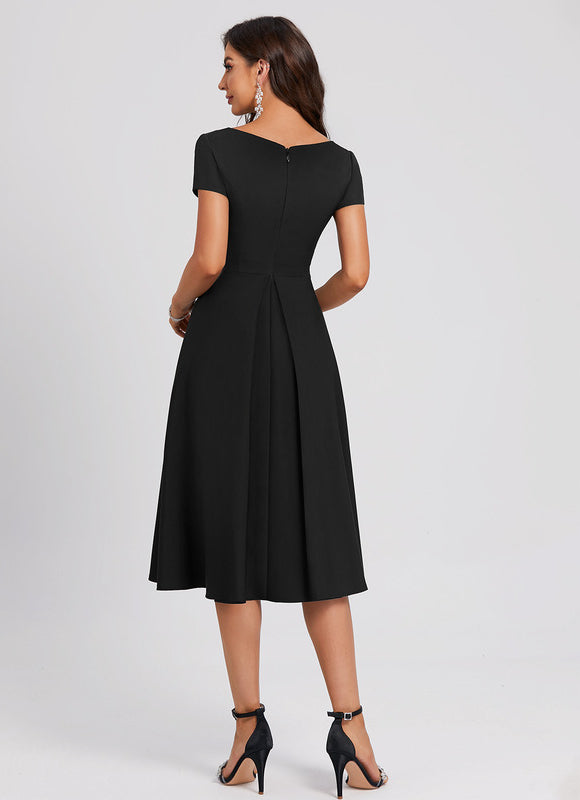 Robe Cocktail Noir Élégant - gallery 5