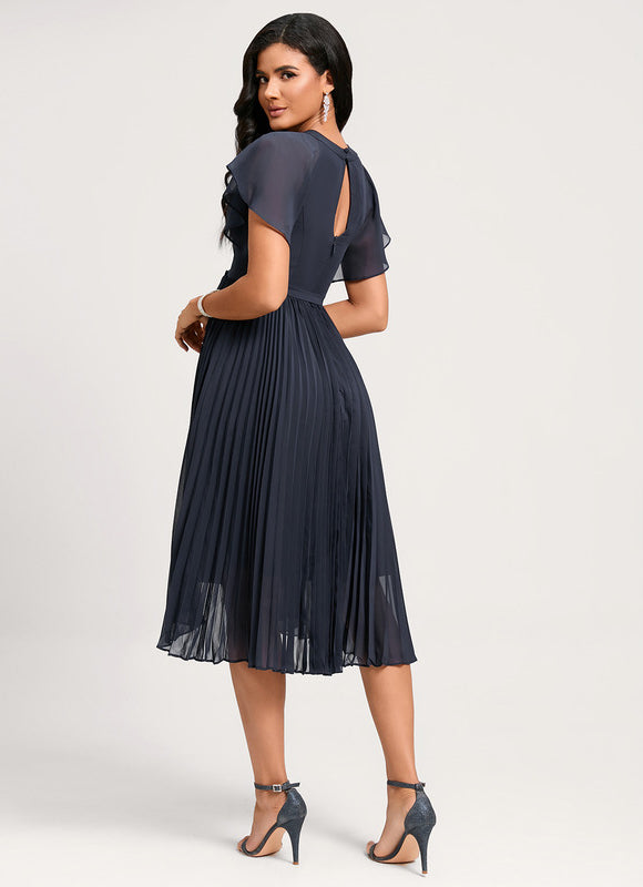 Robe Cocktail Plissée - gallery 4