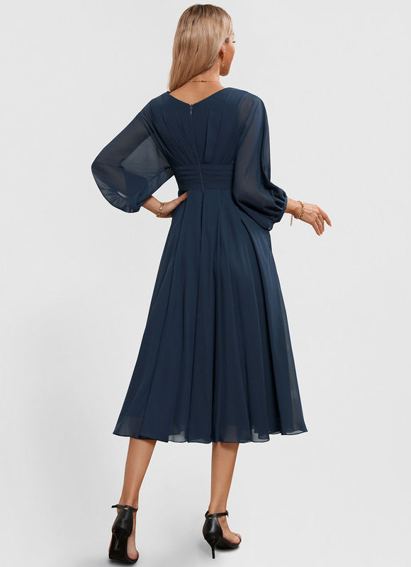 Robe De Cocktail Volants Superposés - gallery 4