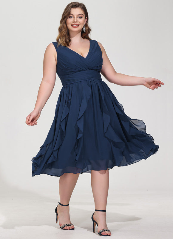 Robe Cocktail Mousseline Émeraude - gallery 7