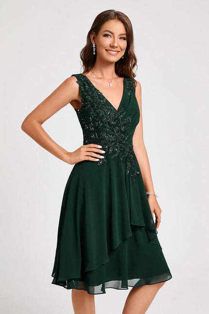 Robe Cocktail Émeraude Élancée - gallery 5