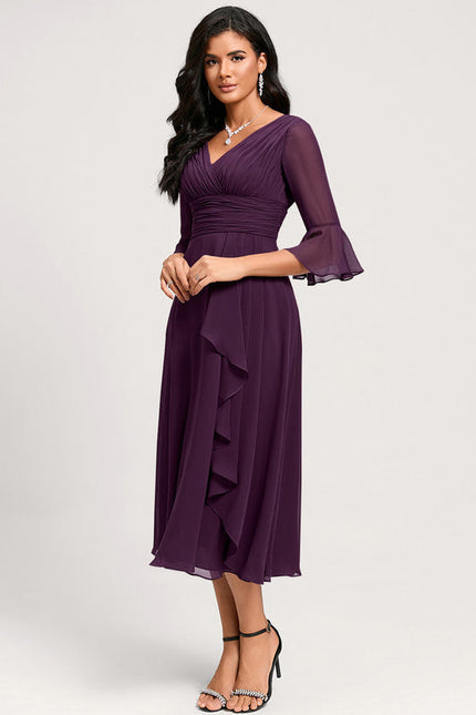 Robe De Cocktail Volants Superposés - gallery 3