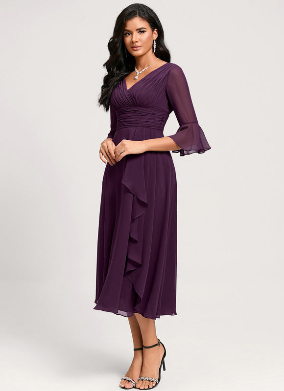 Robe De Cocktail Volants Superposés - gallery 3