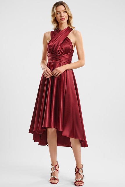 Robe Cocktail Satinée Multi-Style - gallery 6
