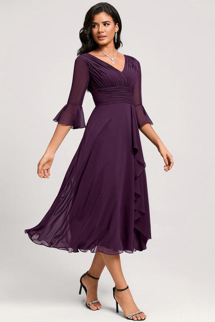 Robe De Cocktail Volants Superposés - gallery 4