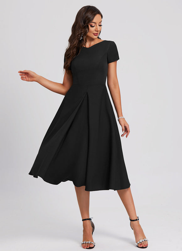 Robe Cocktail Noir Élégant - gallery 3