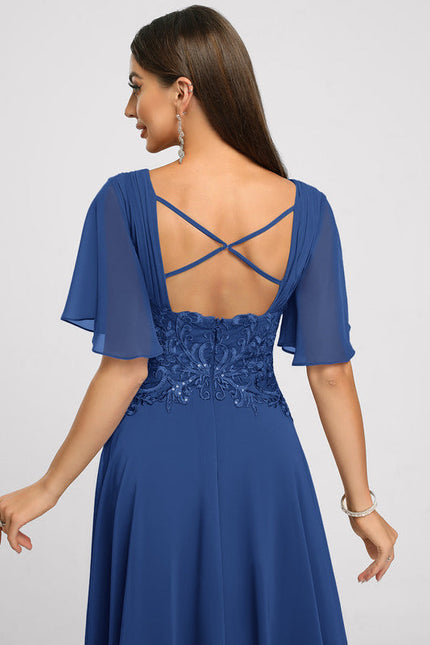 Robe Cocktail Aérienne Grise - gallery 5