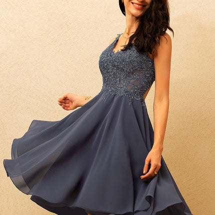 Robe Cocktail Étoile En Mousseline