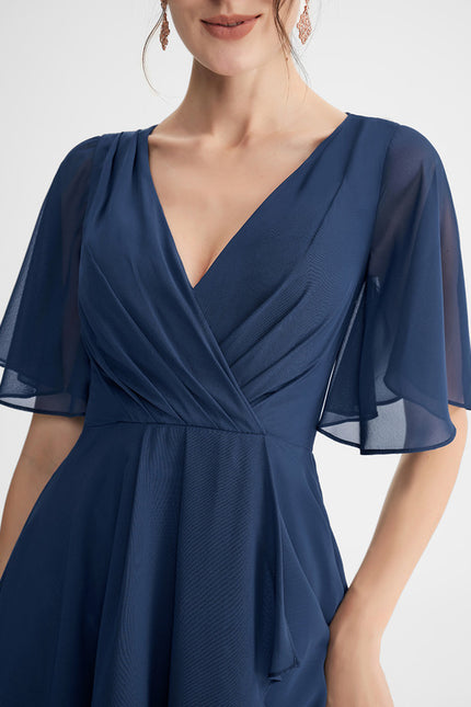 Robe Cocktail Fluide Vert Pâle - gallery 7
